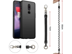 Capa Oneplus 6 Turtleshell com Cordão Anti-Roubo Preto