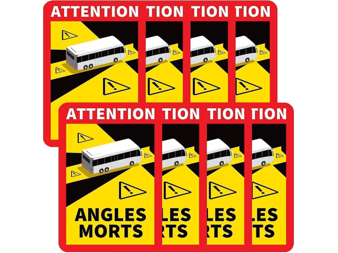 Adesivos Angles Morts Compatíveis Com Pontos Cegos Em Autocaravanas, Pacote Com 10 Unidades