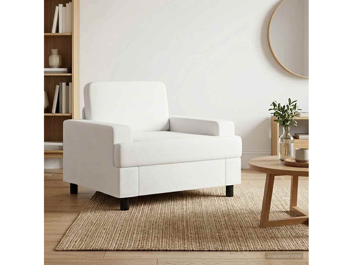 Vidaxl Poltrona Branco Tecido