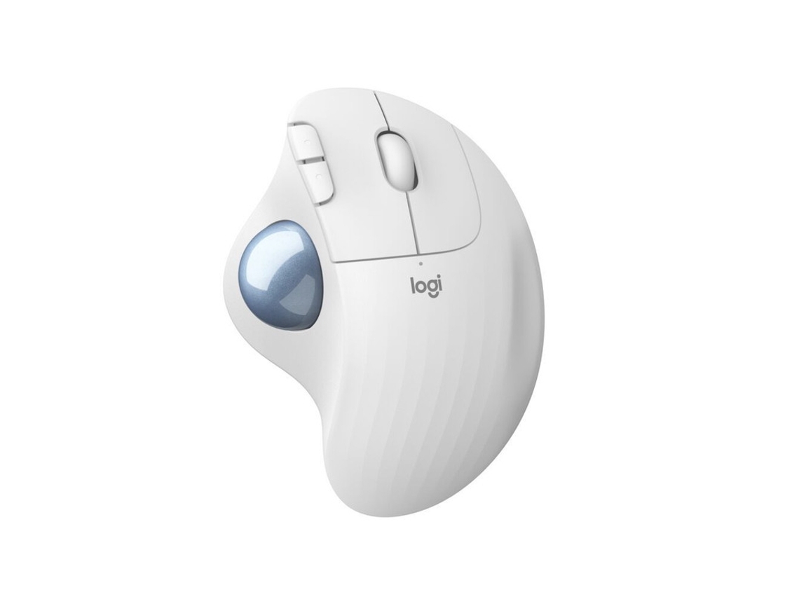 Rato Trackball Usb Sem Fios Ergonómico Branco