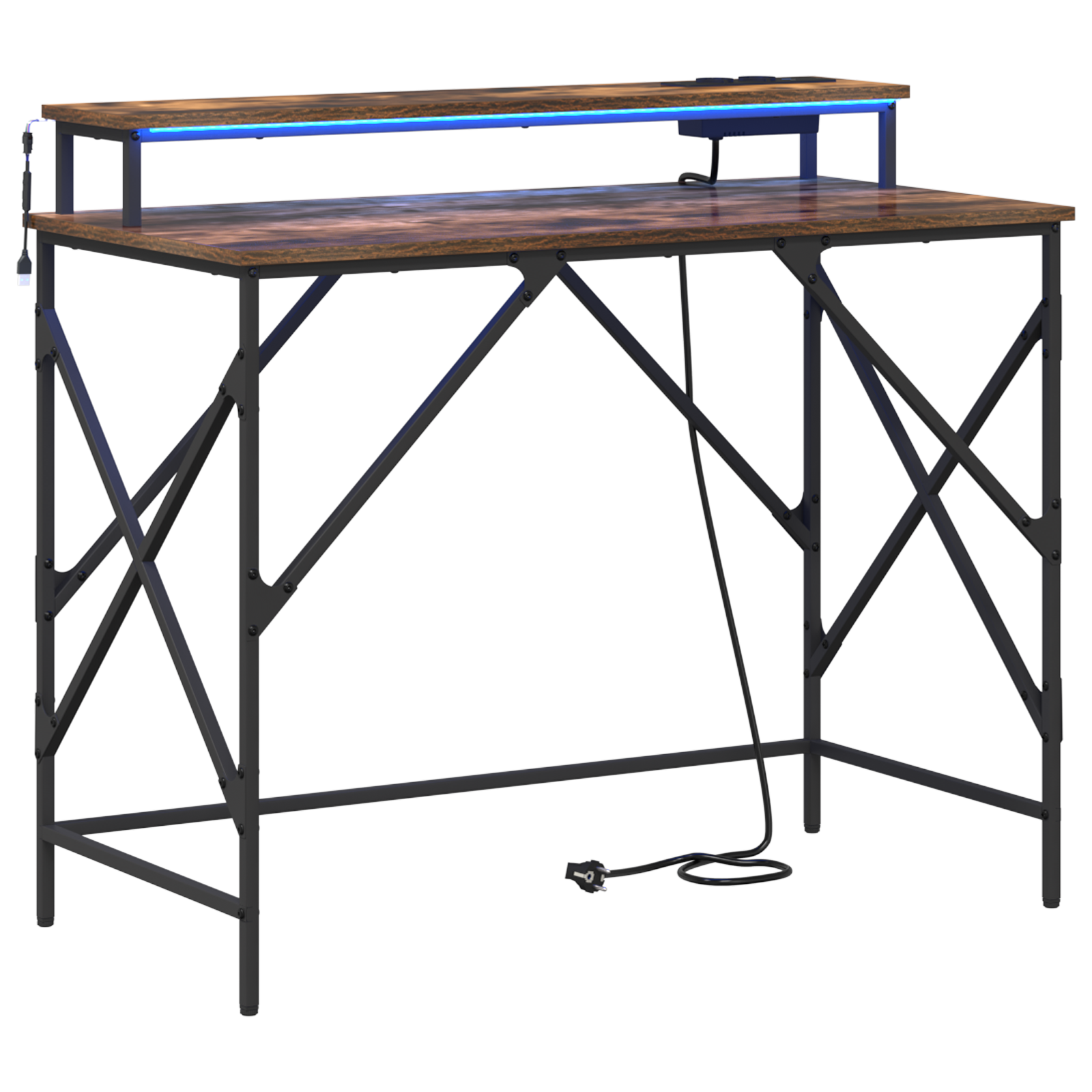 Conjunto 1 Escrivaninha De Escritório Vidaxl Castanho Derivados De Madeira (100 X 50 X 86,5 Cm)