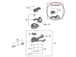 Alavanca de Travões SHIMANO Cover Indicator Shifter Sl-m8000 Right