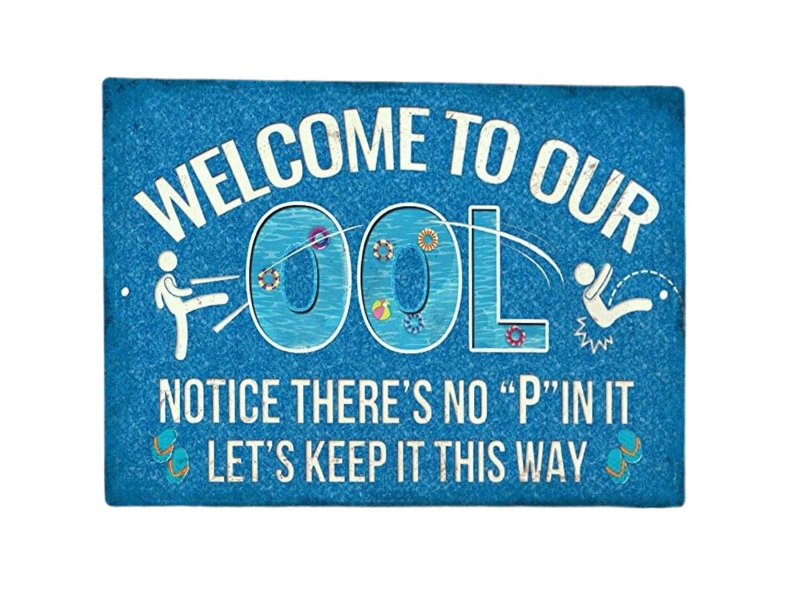 Placa Decorativa De Regras Para Piscina
