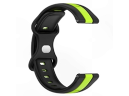 Pulseira De Silicone Bicolor De 20 Mm Com Fecho Borboleta Para Smartwatch Es