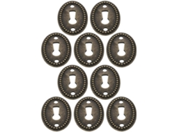 Tampa Oval Cromada Para Fechadura, 10 Peças, Inserto De Liga Metálica Para Porta Armário, Gaveta, Ferragens Decorativas