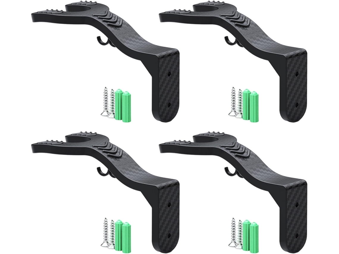 Conjunto De 4 Suportes Parede 2em 1em Abs Para Capacete, Ideais Para Guardar Capacetes E Chaves Organizador De Gancho