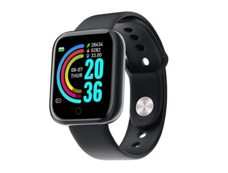 Relógio IWEAR M8 Smart & Fit com Full Touch 1.3'' Ips Media Control / Hr / Pressão Arterial / Social Black