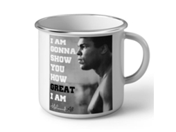 Caneca Esmaltada de Metal Muhammad Ali Vou Mostrar a Você O Quão Grande Eu Sou FABULOUS BIJOUX