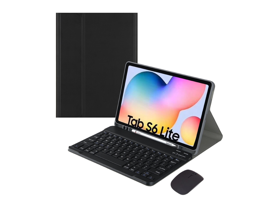 Capa de Teclado Bluetooth para Samsung Tab A8 10.5x200/x205 Teclado Quadrado e Rato ,português, Preto XIAOMOYU