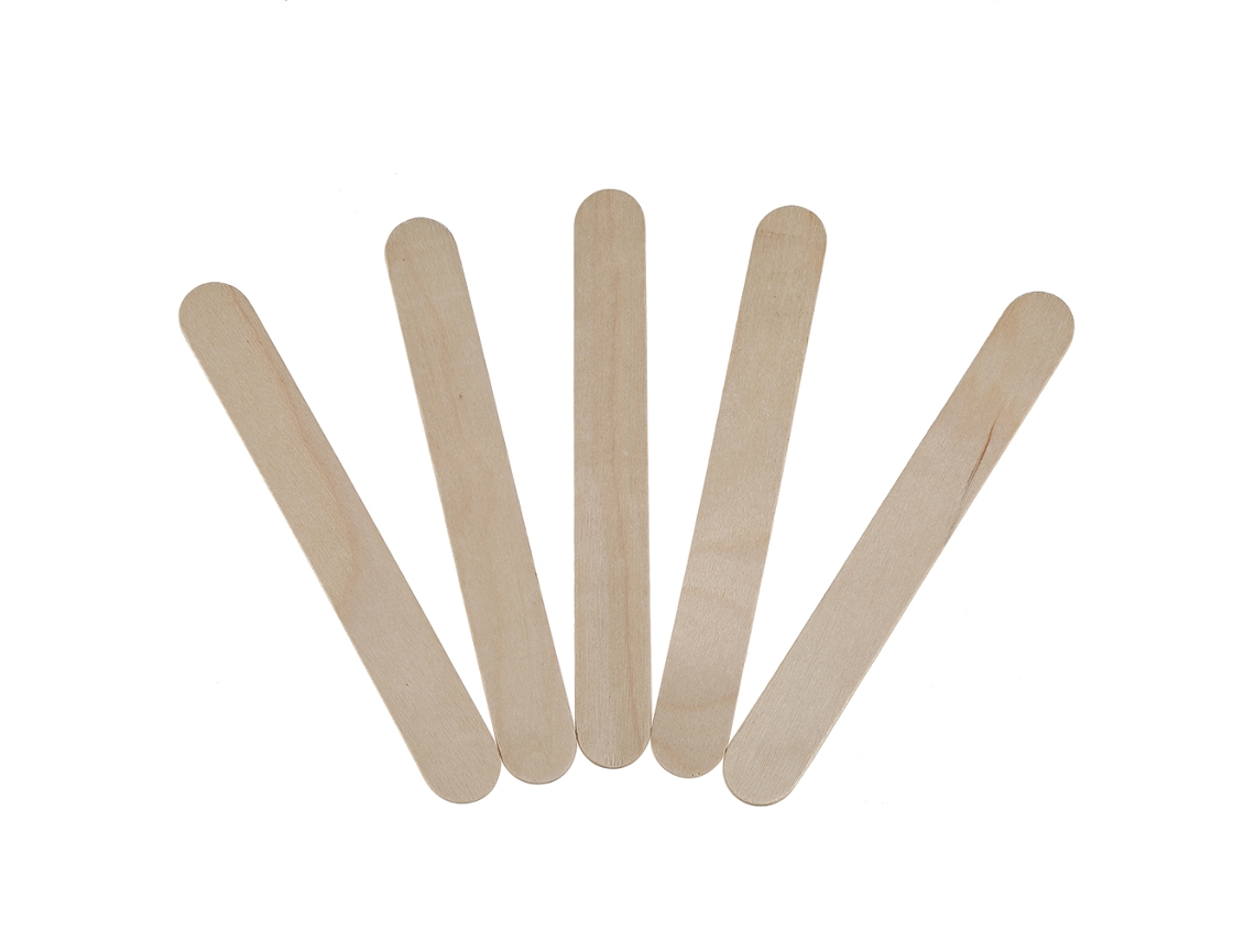 5pcs Palillos Desechables De Cera Para Depilación Caliente Kit De Espátulas De Cera Para Salón