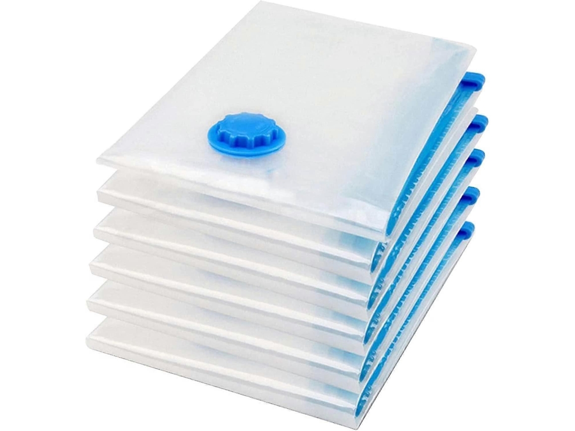 Pacote Com 10 Sacos De Armazenamento A Vácuo 70x50cm - Herméticos Que Economizam Espaço Para Guarda-rou Pas E Armários Grandes Reutilizáveis ​​pa