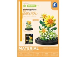 (inclui Capa Protetora Contra Poeira) Brinquedo De Montar Com Peças Pequenas Em Formato De Flor, Ornamento Decorativo.