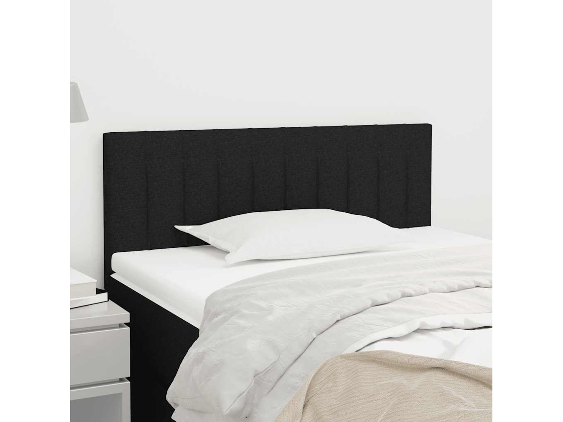 Vidaxl Cabeceira De Cama Tecido 90x5x78/88 Cm Preto