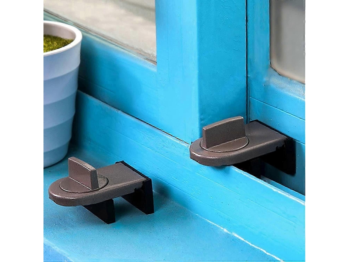 Fechadura Lurelia Para Janela Deslizante E Porta De Correr, Cinza, Segurança Infantil, Antirroubo