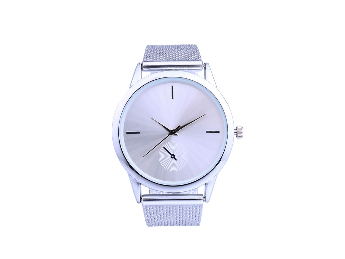 Reloj De Cuarzo Unisex Con Correa De Silicona Y Dial Cuadrado Moda Casual (plateado)