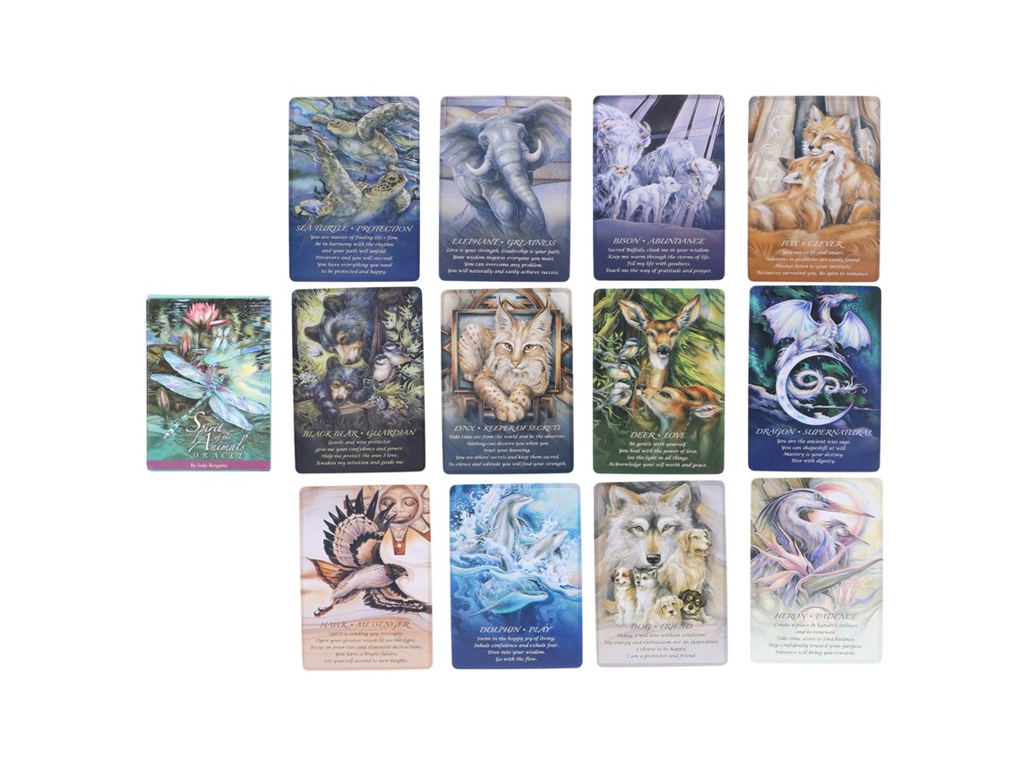 Mali baralho Oracle Espíritos Dos Animais Tarot Cartas de Divinação e Adivinhação