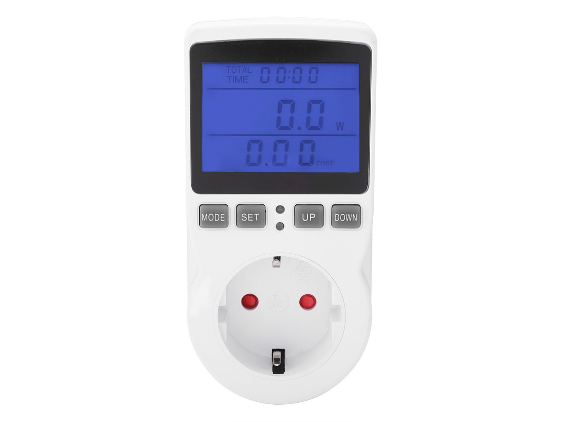 Laxiscreed Tomada De Medição De Energia Com Retroiluminação Azul E Alarme De Consumo