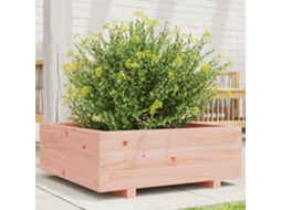 Vidaxl Vaso/floreira De Jardim 70x70x26,5 Cm Madeira De Douglas Maciça