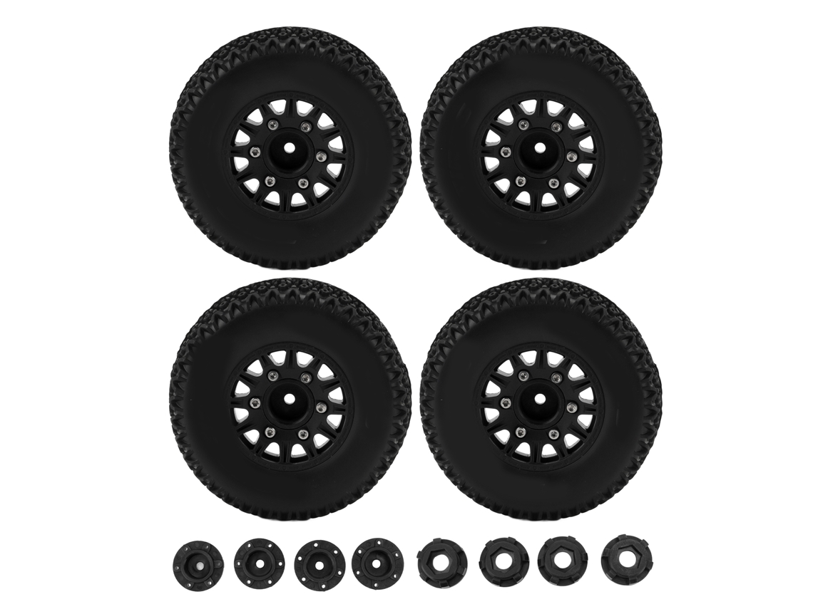 Mali pneus para Caminhão Rc Curto 1/10 para Arrma Senton Traxxas Slash com Hex 12mm 14mm 17mm Preto