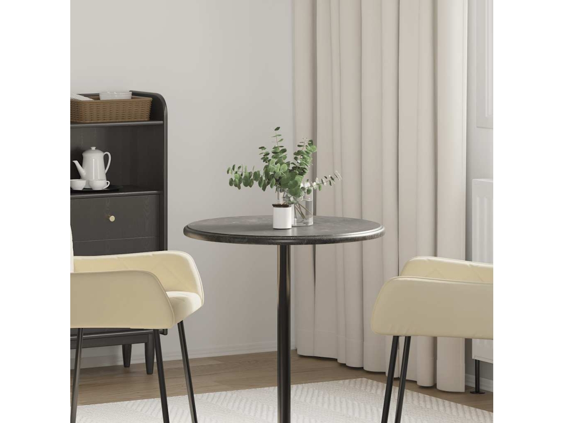 Vidaxl Tampo De Mesa Ø60x2,5 Cm Mármore Preto