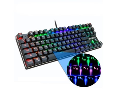 Teclado Gaming SLOWMOOSE 87 Black Mix Light (Mecânico - Russo - Preto)