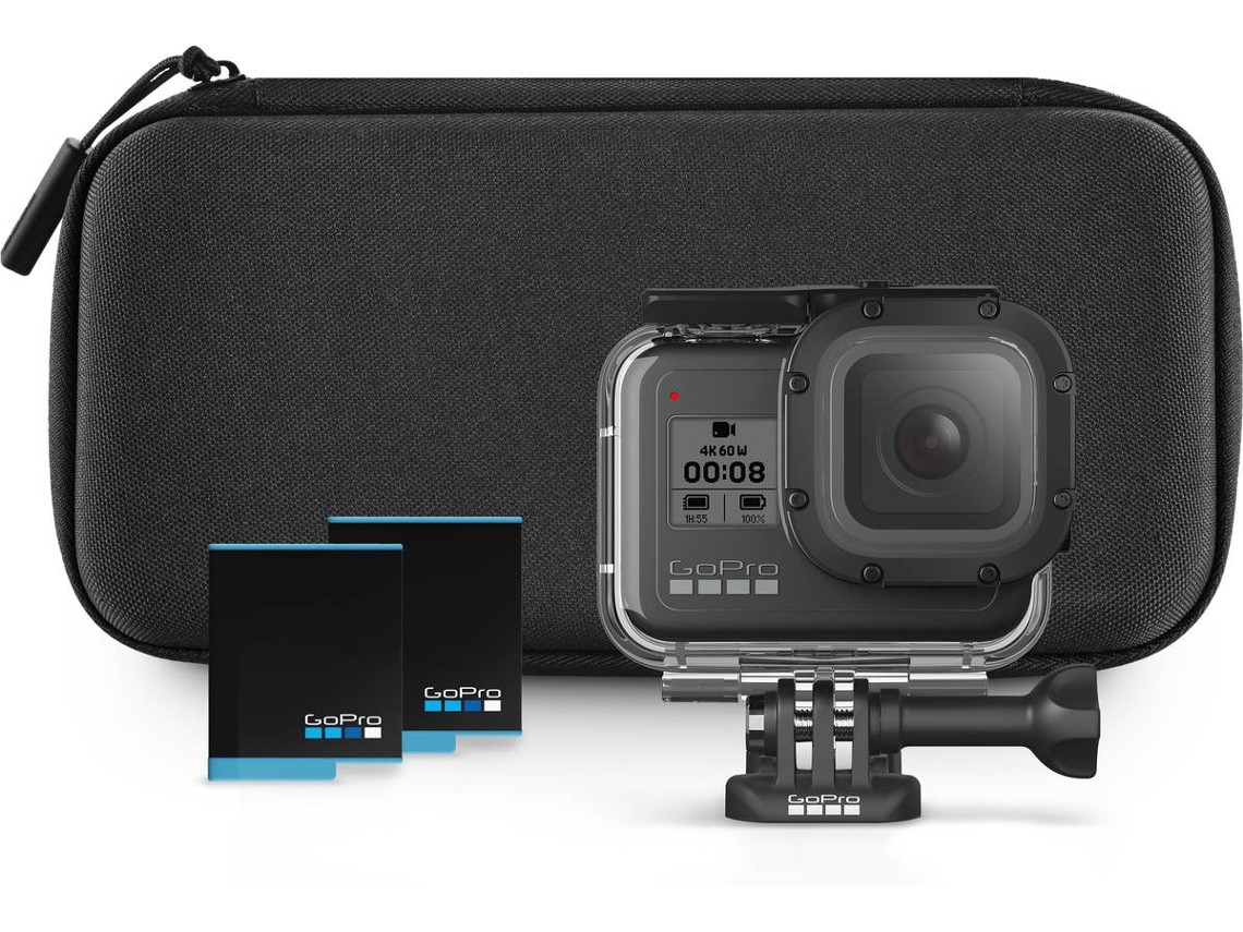 Bundle Action Cam GOPRO HERO 8 Black + Acessórios (4K Ultra HD - 12 MP - Wi-Fi e Bluetooth)