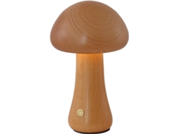 Abajur De Cogumelo Pequeno E Fofo, Abajur De Criado Mudo De Madeira Com Luz Noturna Regulvel E Recarregvel, Decorao De C Aquaforge
