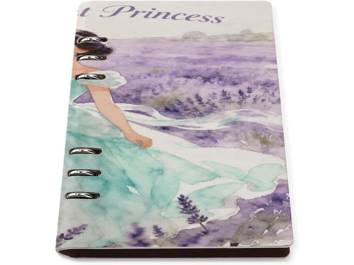 Peppermint Princess Pasta De 6 Argolas, Recarregável, Em Couro Sintético, Folhas Soltas, Organizador Pessoal
