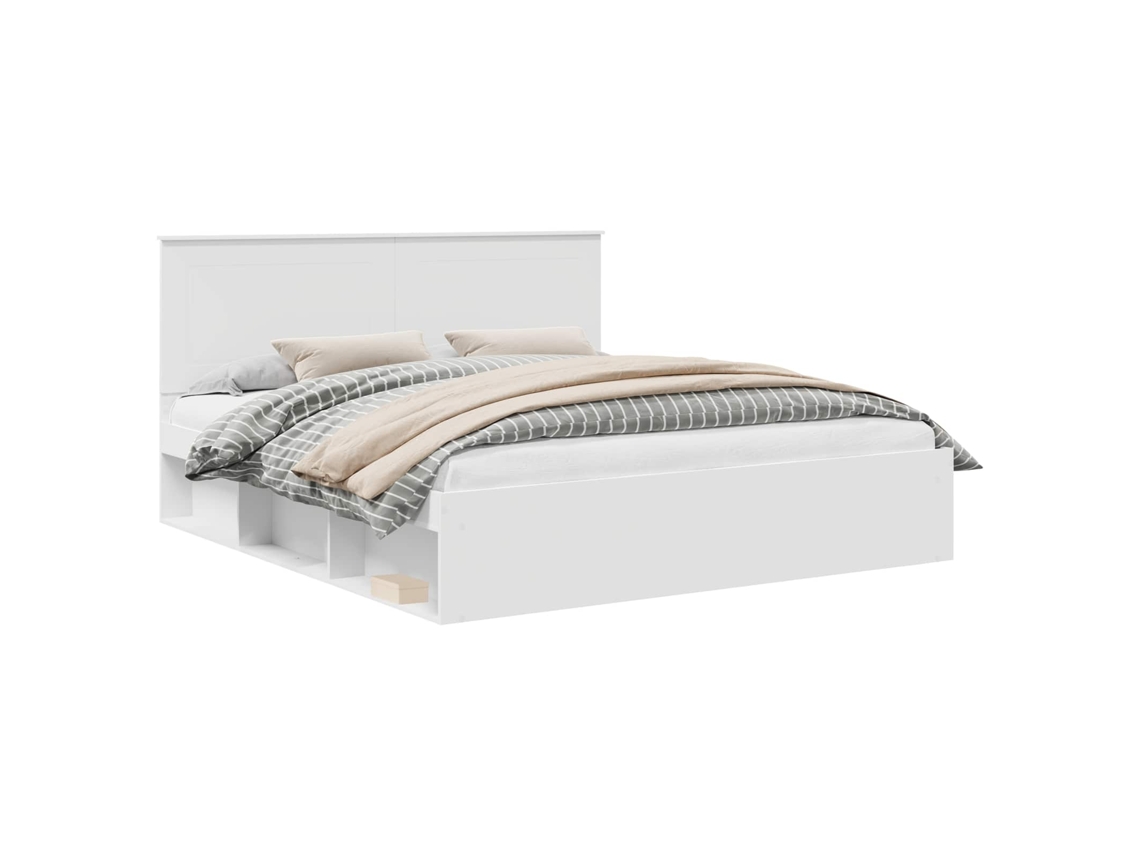 Estrutura da Cama com Cabeceira Branco 180 X 200 Cm MAISON EXCLUSIVE