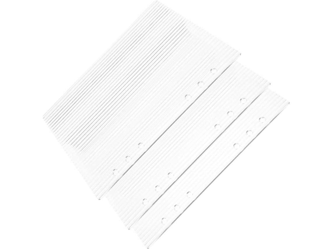 Conjunto De 3 Capas Acrílicas Fichário 6 Argolas, Capa Protetora Rígida E Transparente Uso Doméstico, No