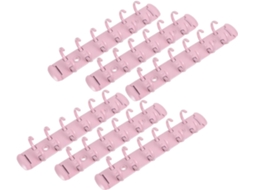 Conjunto de espirais metálicas Zerodeko com 6 folhas para massa A7, rosa, mecanismo de anel de 2 cm para folhas individuais.