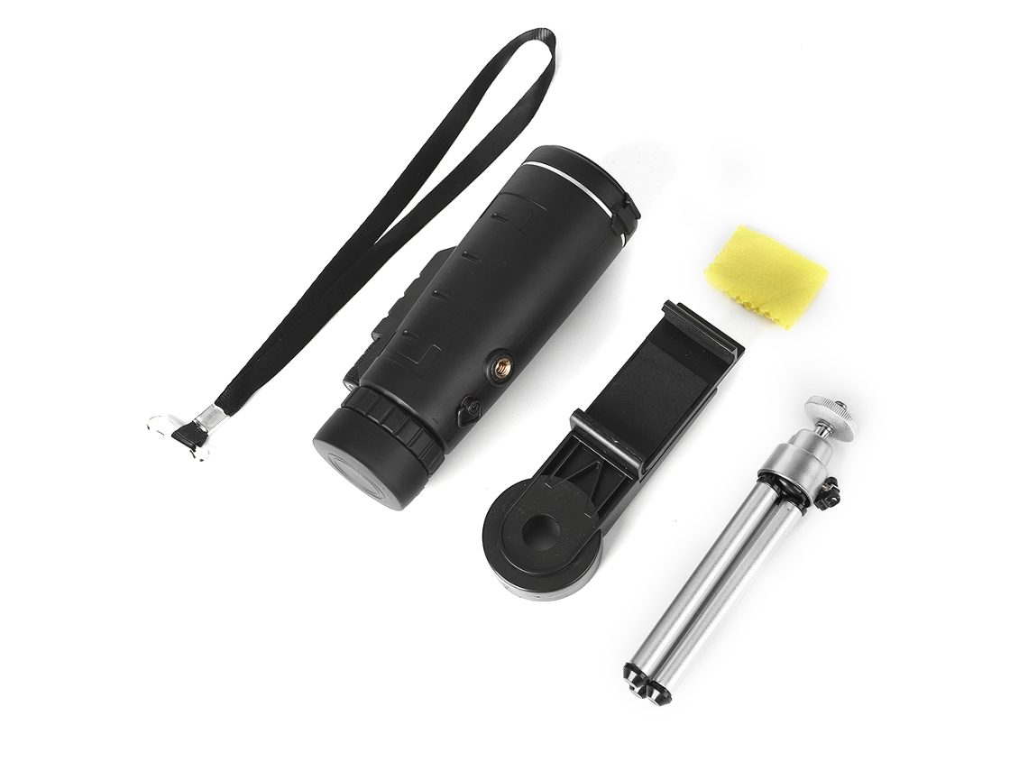Telescópio Monocular de Alta Definição 40× 60 com Lente Óptica Filme Verde e Mini Tripé BRILVIBERA