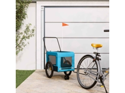 Vidaxl Reboque De Bicicleta P/ Animais Tecido Oxford/ferro Azul/preto