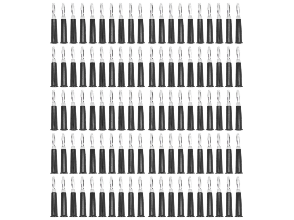 Conector De Plugue Banana Soldado 100 Unidades Para Baterías De Camión 4mm Preto