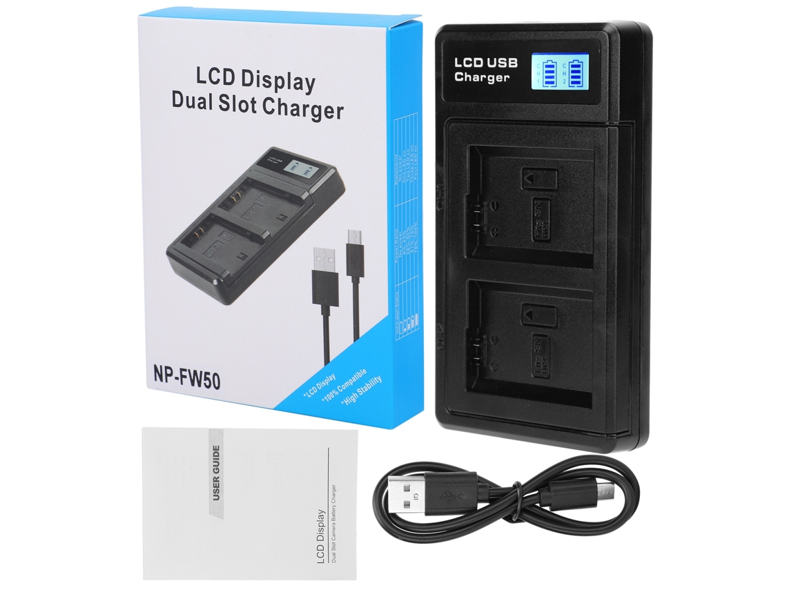 Lcd Display Screen Lithium Battery Double Charge Charger Usb Charging Base For Npfw50 LAXISCREED