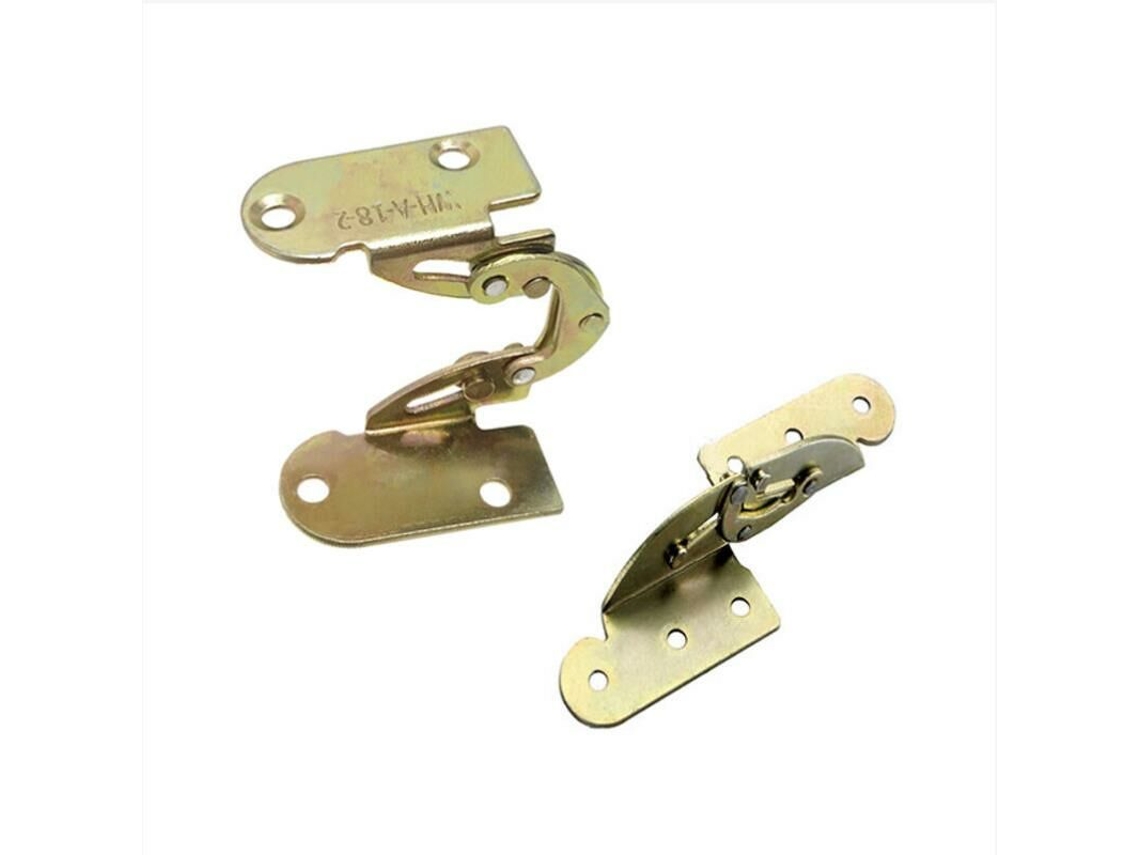 2 Peças De Dobradiças Dobráveis Ocultas De Ferro Para Mesa De Jantar, Escrivaninha, Suporte De Cama, Mecanismo De Combinação De Móveis