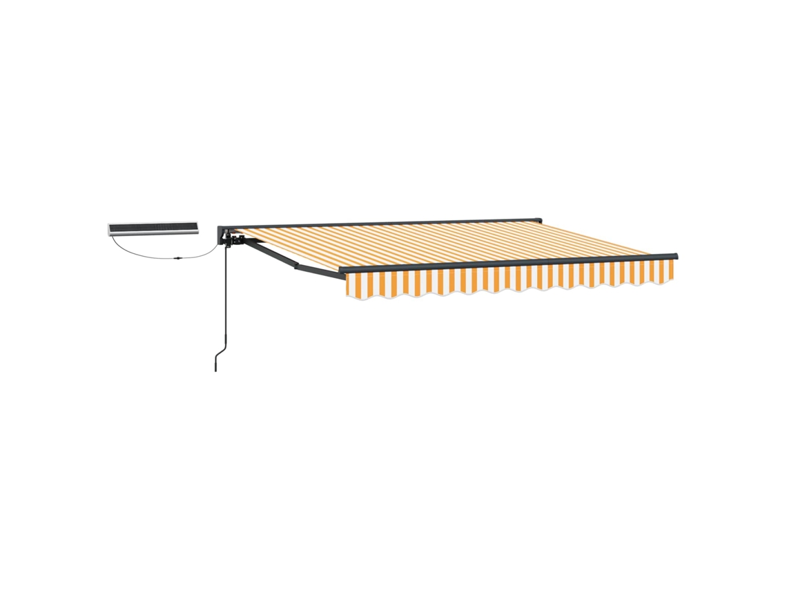 Conjunto 1 Toldo Retrátil Elétrico Vidaxl Antracite Alumínio (3,5 X 2 M)