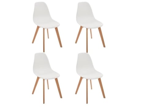 Conjunto de 4 Cadeiras Infantis Escandinavas 58 Cm Brancas PARIS PRIX