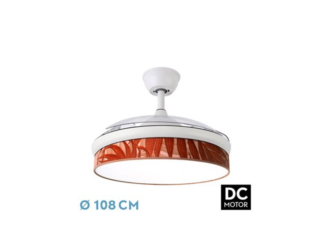 Ventilador Dc Moda 72W Branco/Boiler Blade 3 Lâminas FABRILAMP FABRILAMP