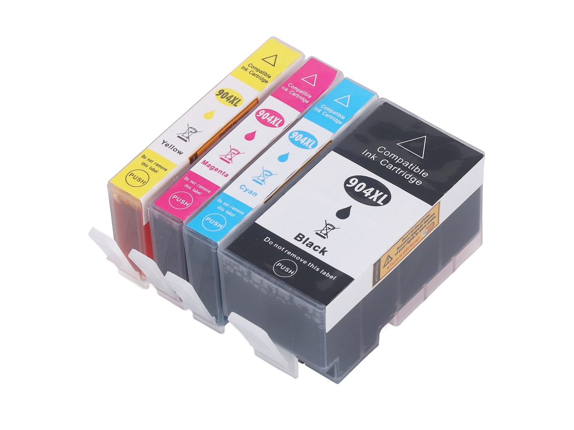 4 cartuchos de tinta compatíveis com chip para Officejet Pro 6970 MARCA