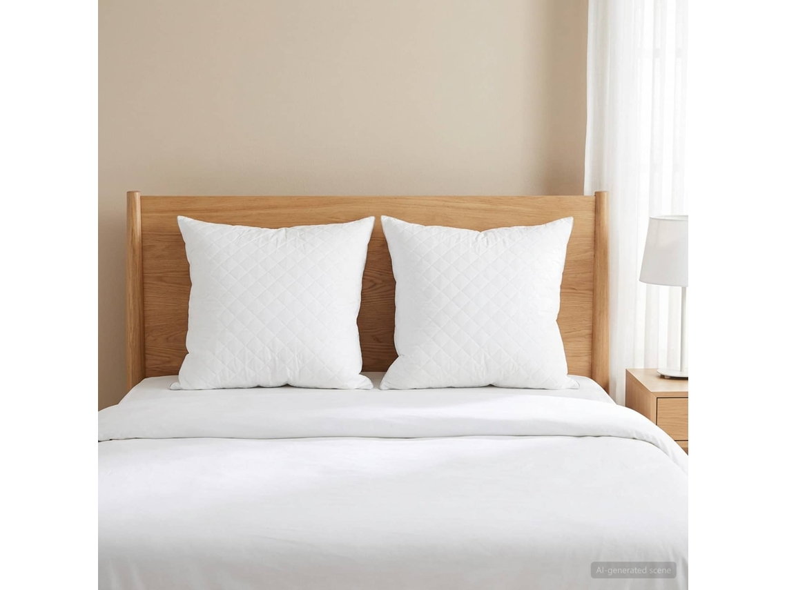 Vidaxl Almofada Fulda 2 Unid. 50 X 50 Cm 100% Plumas De Ganso E Penas