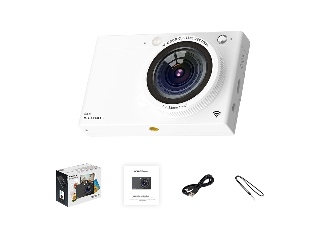 2026 câmera Digital 4k com Wifi, Ccd, Ideal para Estudantes e Adolescentes, Câmera de Vídeo Digital