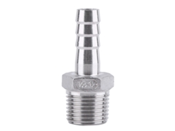 Conector De Manguera De Acero Inoxidable Con Rosca Macho Y Espiga (1/2"x12mm)