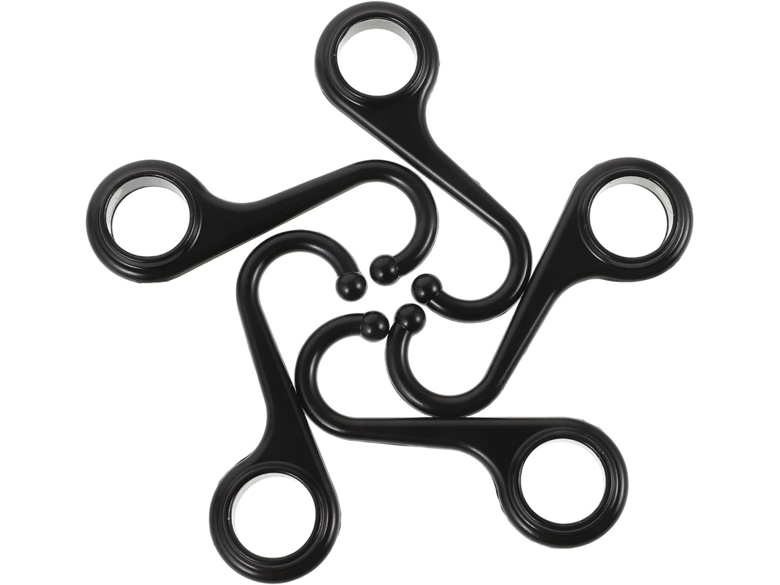 Magiclulu Conjunto De 5-ganchos Pretos Em Formato S, Multiuso, Em Metal, Para Cozinha E Banheiro, Ideais Para Toalhas E