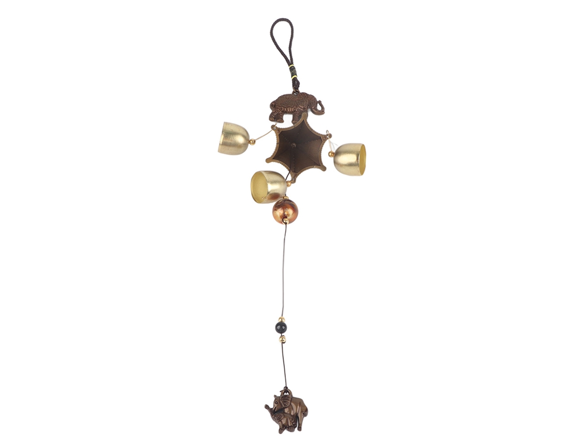 Sino De Metal De Elefante Antigo Para Porta Decoração