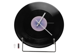 Mali relógio de Parede de Vinil 12 Polegadas Decorativo Retro para Casa Café Escola Violeta