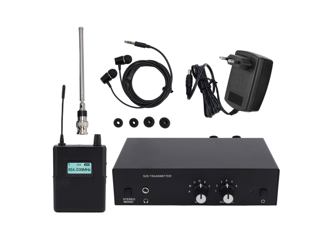 Sistema de Monitor In ear Sem Fio EOOCOO para palco e monitoramento