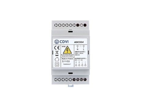 Fonte de alimentação comutada 24V DC Adc324 CDVI