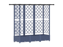 Conjunto 1 Canteiro De Jardim Elevado Vidaxl Cinzento Polipropileno (164 X 40 X 121 Cm)