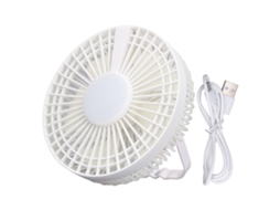 Ventilador De Mesa Usb Para Escritório Doméstico, Ventilador De Resfriamento Silencioso Ajustável De 3 Velocidades Com Cabeça Giratória E Design Para